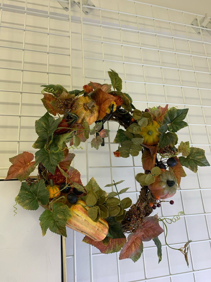 FALL FAUX WREATH.