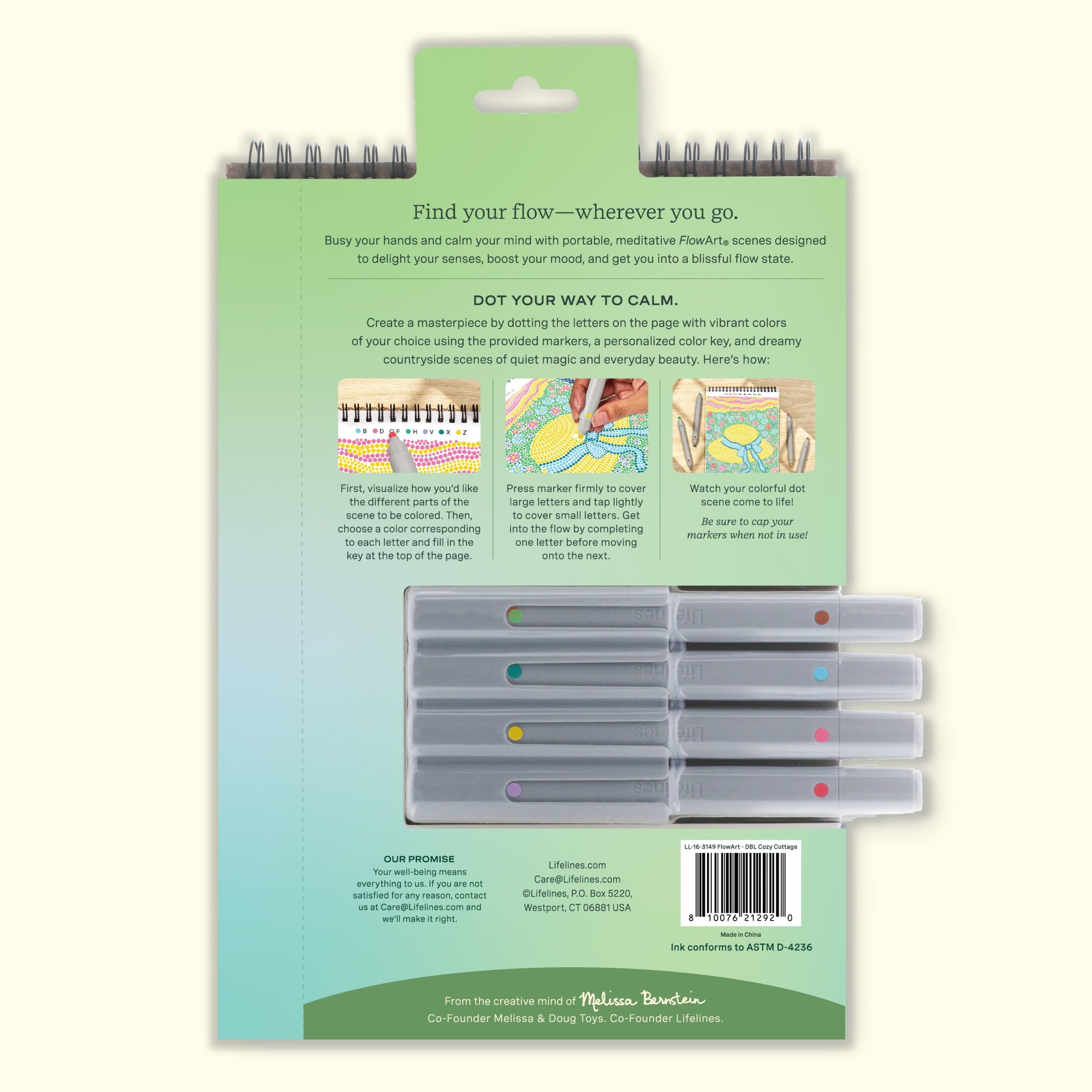 FlowArt® - Dot-By-Letter, Cozy Cottage - New