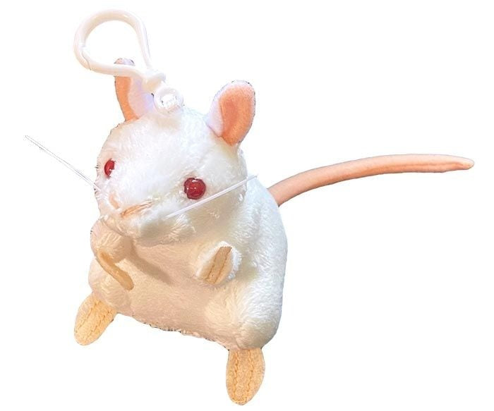 NEW GIANT Microbes White Lab Mouse Keychain