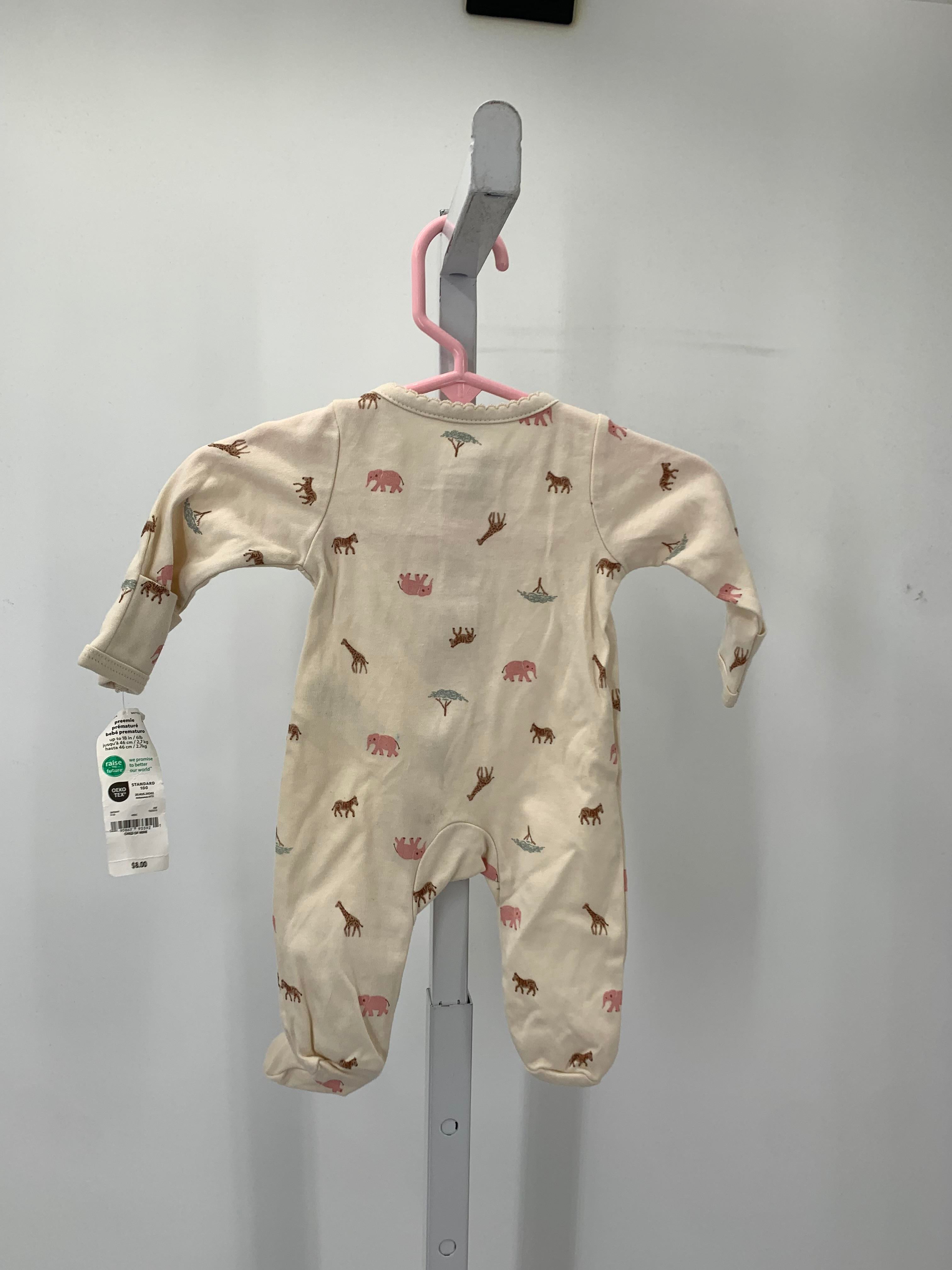 Carters Size Preemie Girls Long Slv. Romper