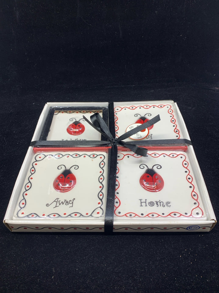 NIB LADY BUG MINI PLATE SET.