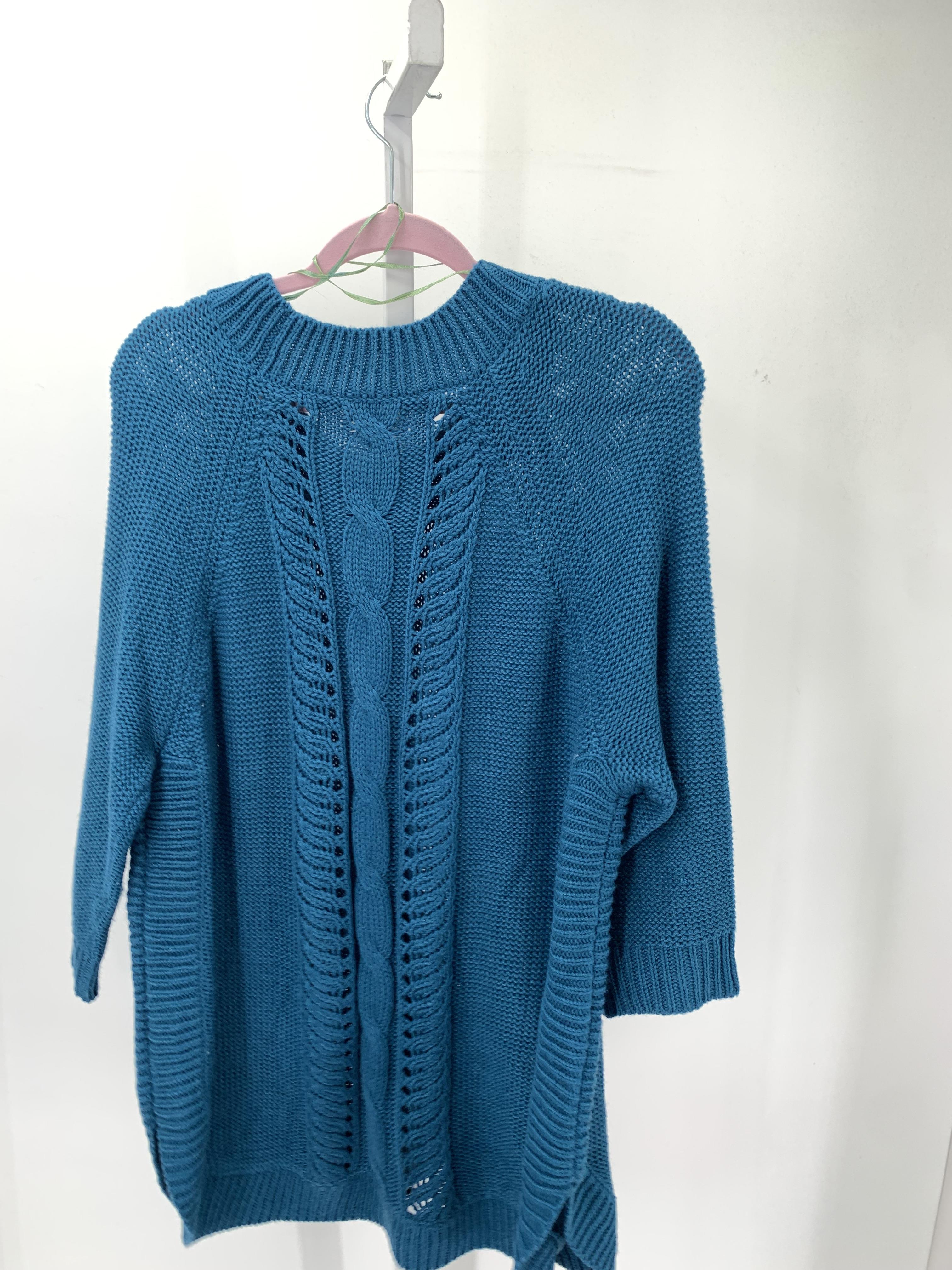 Studio Size 1X Womens 3/4 Sleeve Sweater