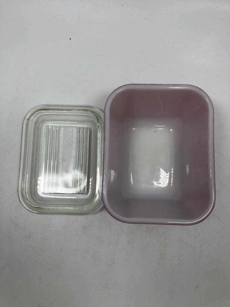 VTG SM RED DISH W/LID.