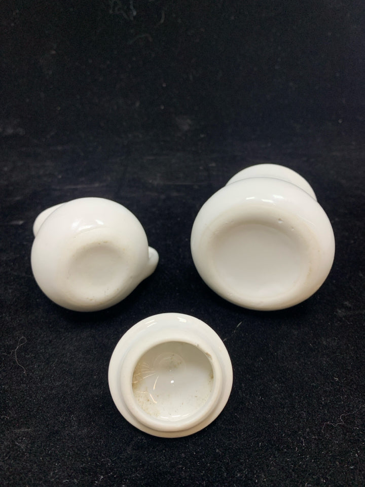 2PC MINI CERAMIC CREAMER+SUGAR SET.