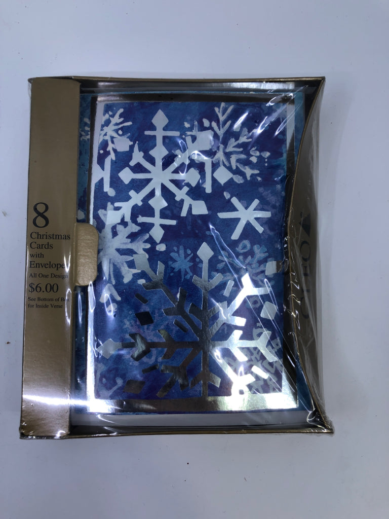 NIB SNOWFLAKE CHRISTMAS CARDS.
