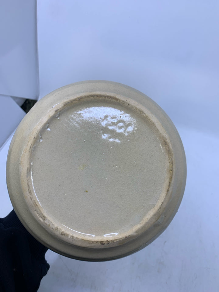 TAN POTTERY JACK DANIELS PITCHER.