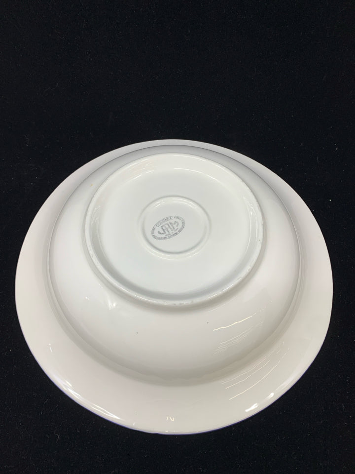 APPLES BLUEBERRIES PAINTED CERAMIC SERVING BOWL.