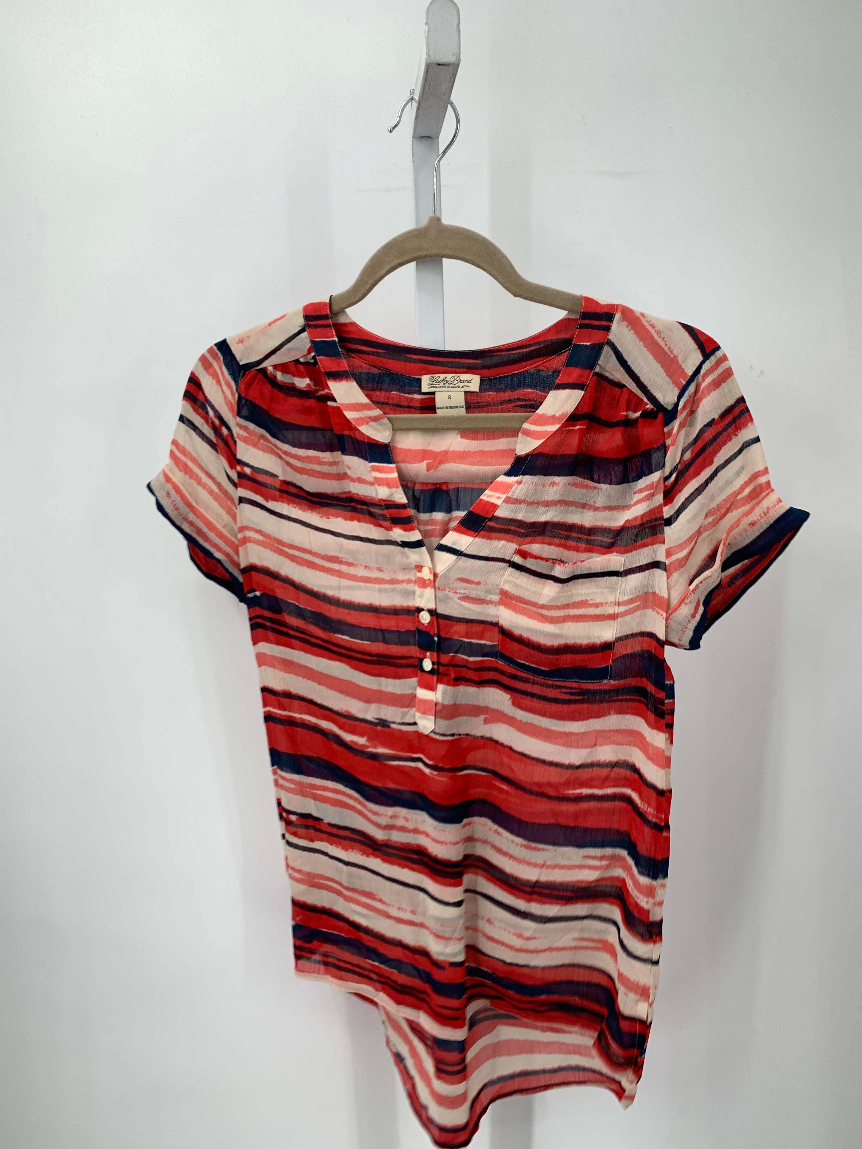 Lucky Brand Size Small Misses Short Sleeve Shirt