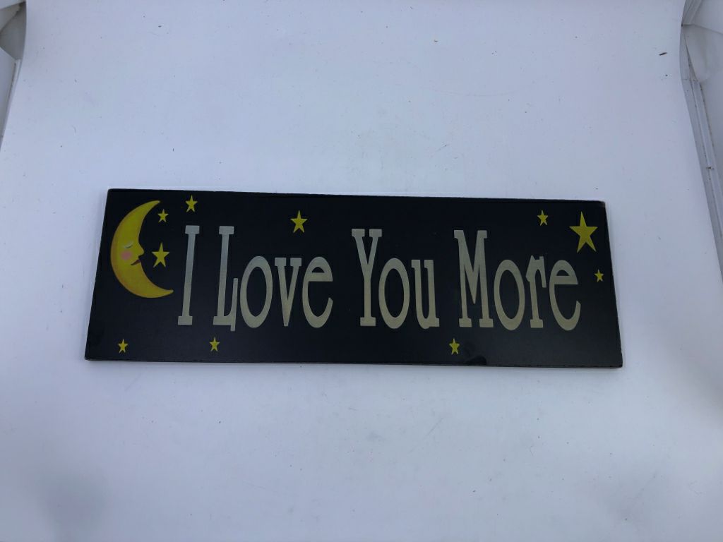 I LOVE YOU MORE STAR AND MOON WALL ART.
