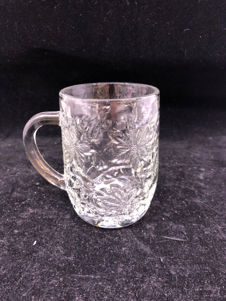 4 GLASS COFFEE CUPS FANTASIA PRINCESS HOUSE.