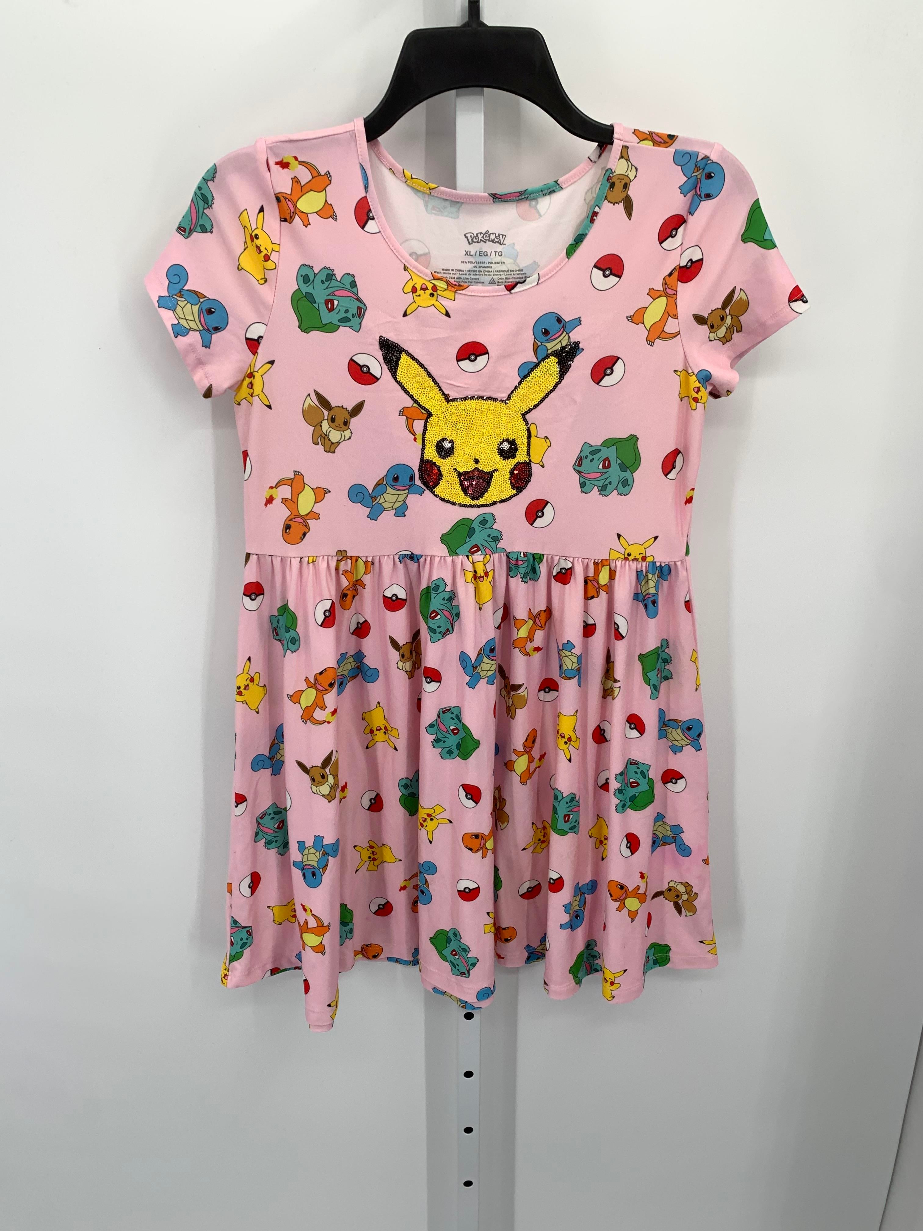 Pokemon Size 14 Girls Short Sleeve Dress