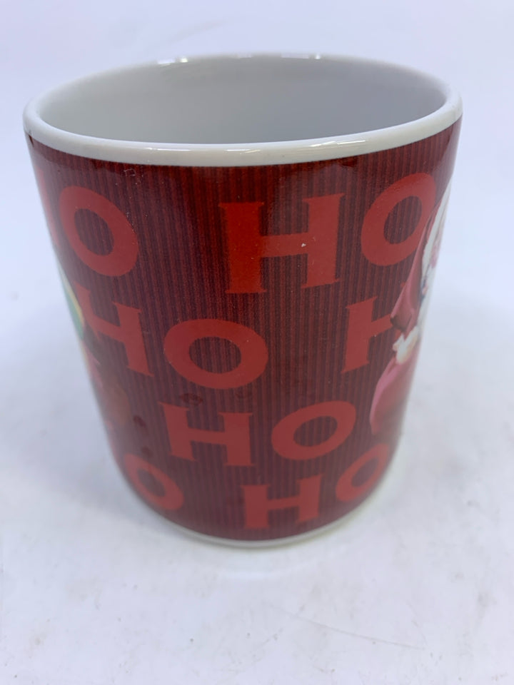 RED/WHITE SANTA MUG.