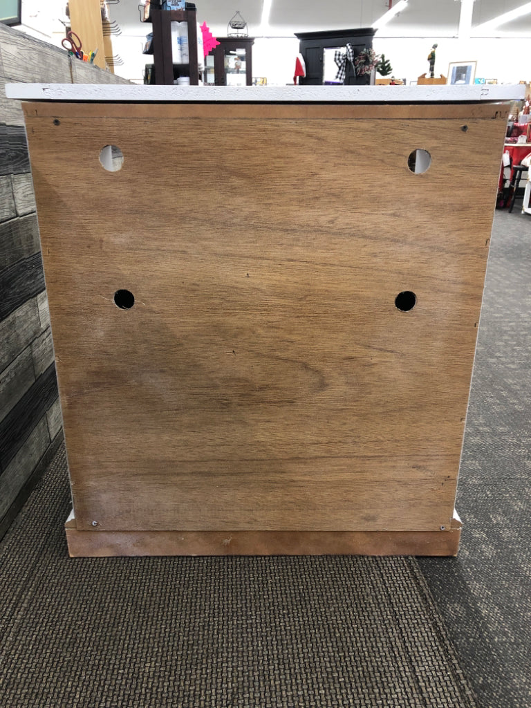 SMALL SWIVEL TOP MEDIA CABINET W SHELF.