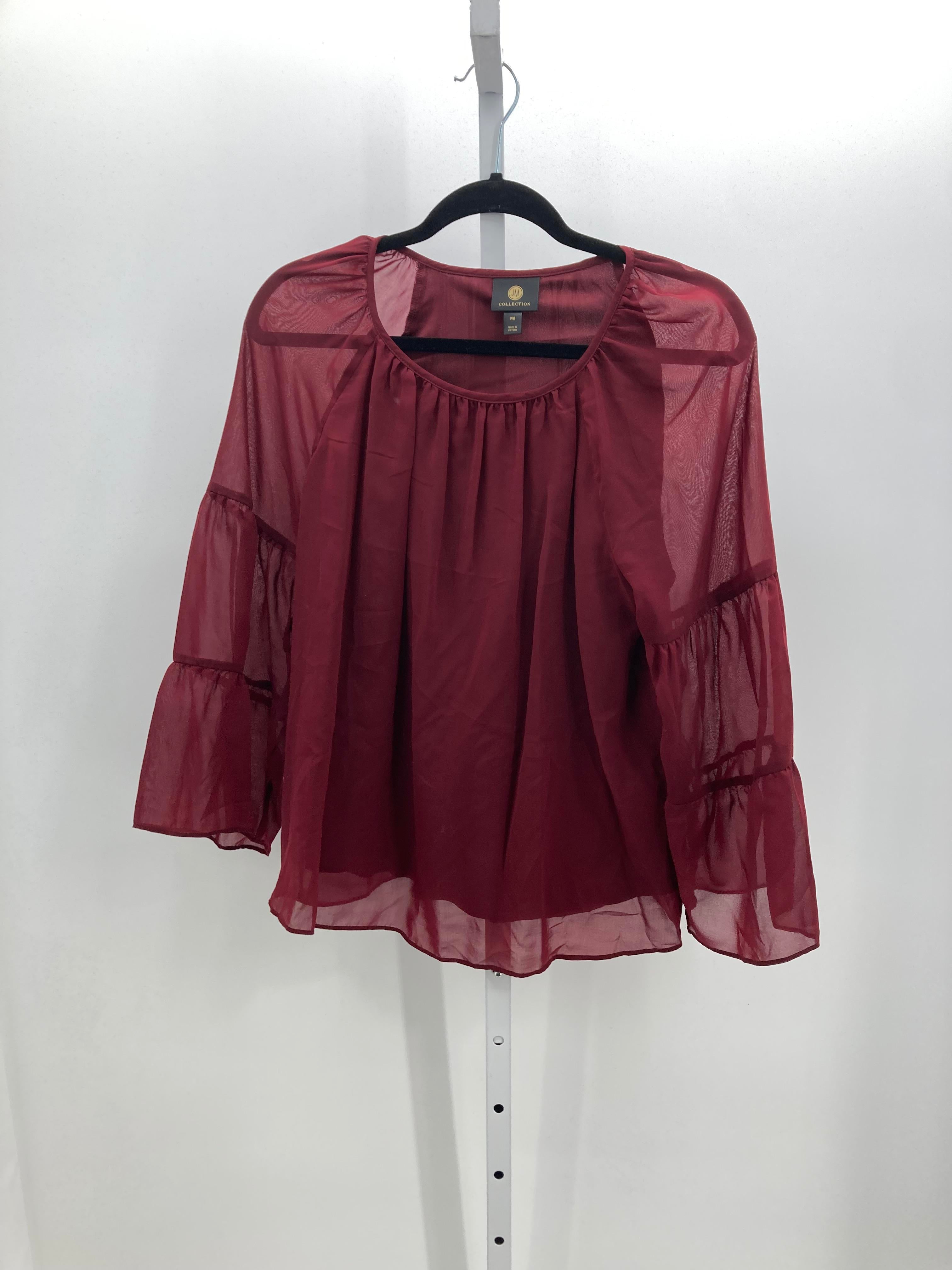 JM Collection Size Medium Petite Petite Long Sleeve Shirt