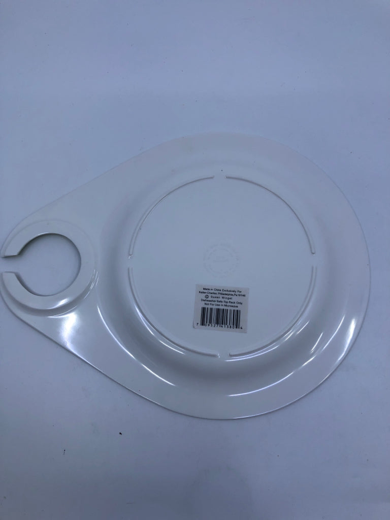 PLASTIC WINE GLASS HOLDER PLATE.