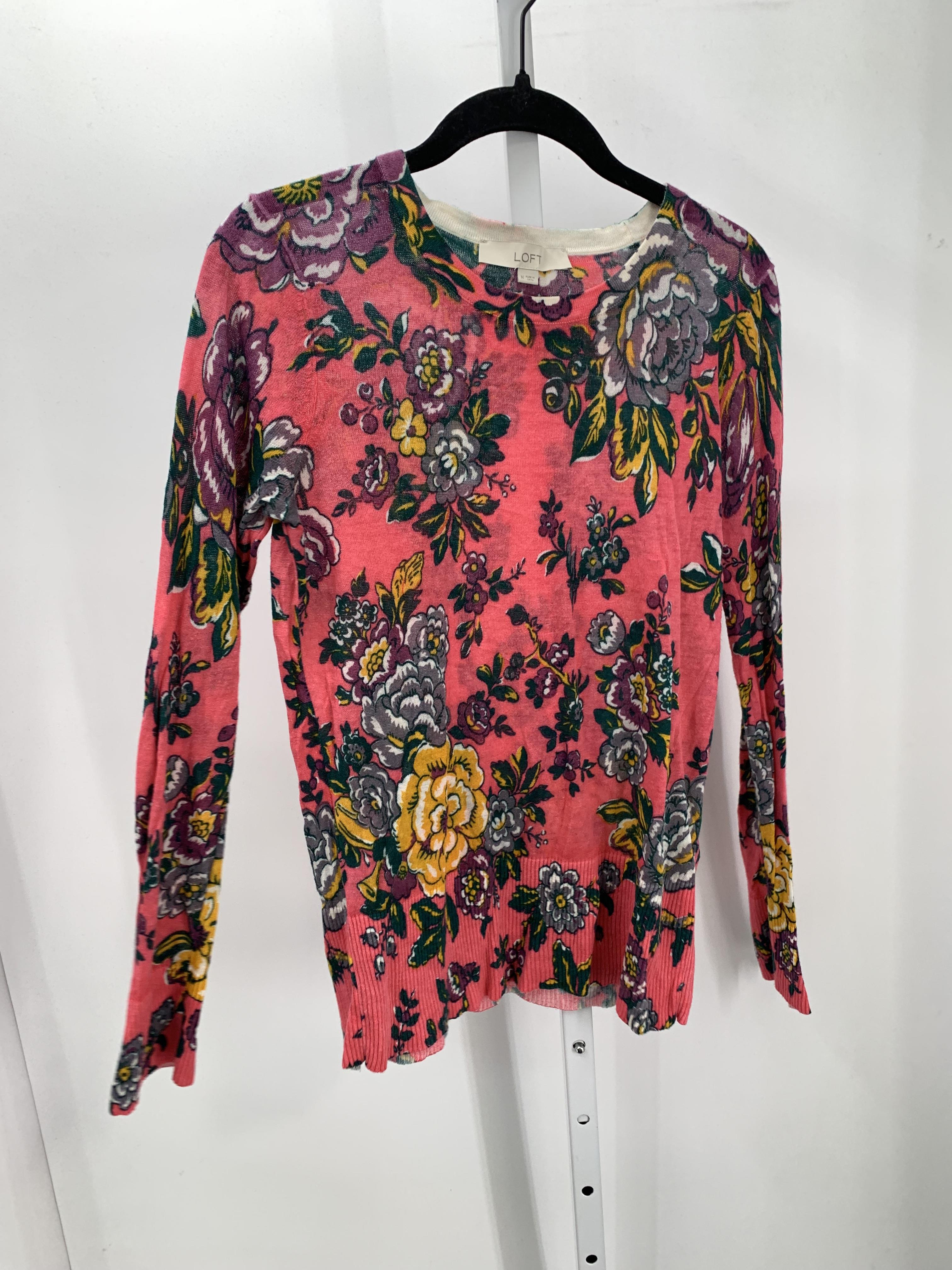 Loft Size Medium Misses Long Slv Sweater
