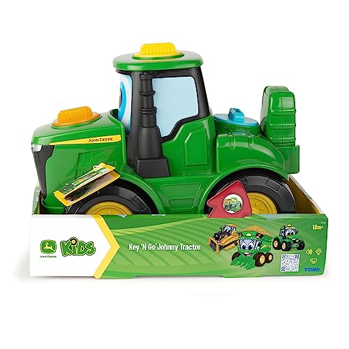 John Deere Key-n-Go Johnny Tractor - Interactive Toy Tractor with 15 Features -