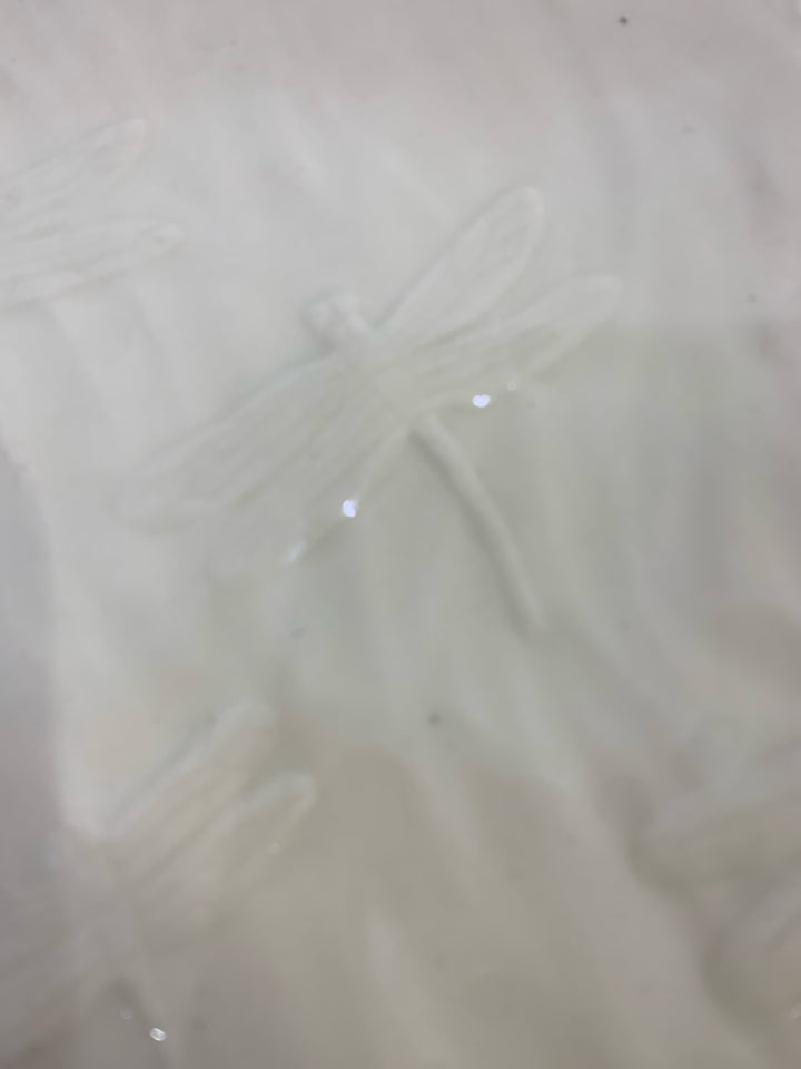 POTTERY EMBOSSED DRAGONFLY APPETIZER PLATE JOAN GRAHAM GOSS.