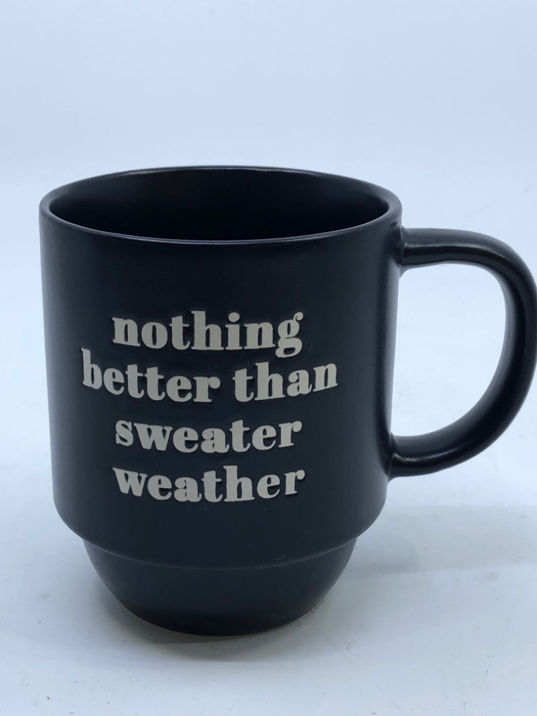 BLACK MATTE NOTHING BETTER MUG.