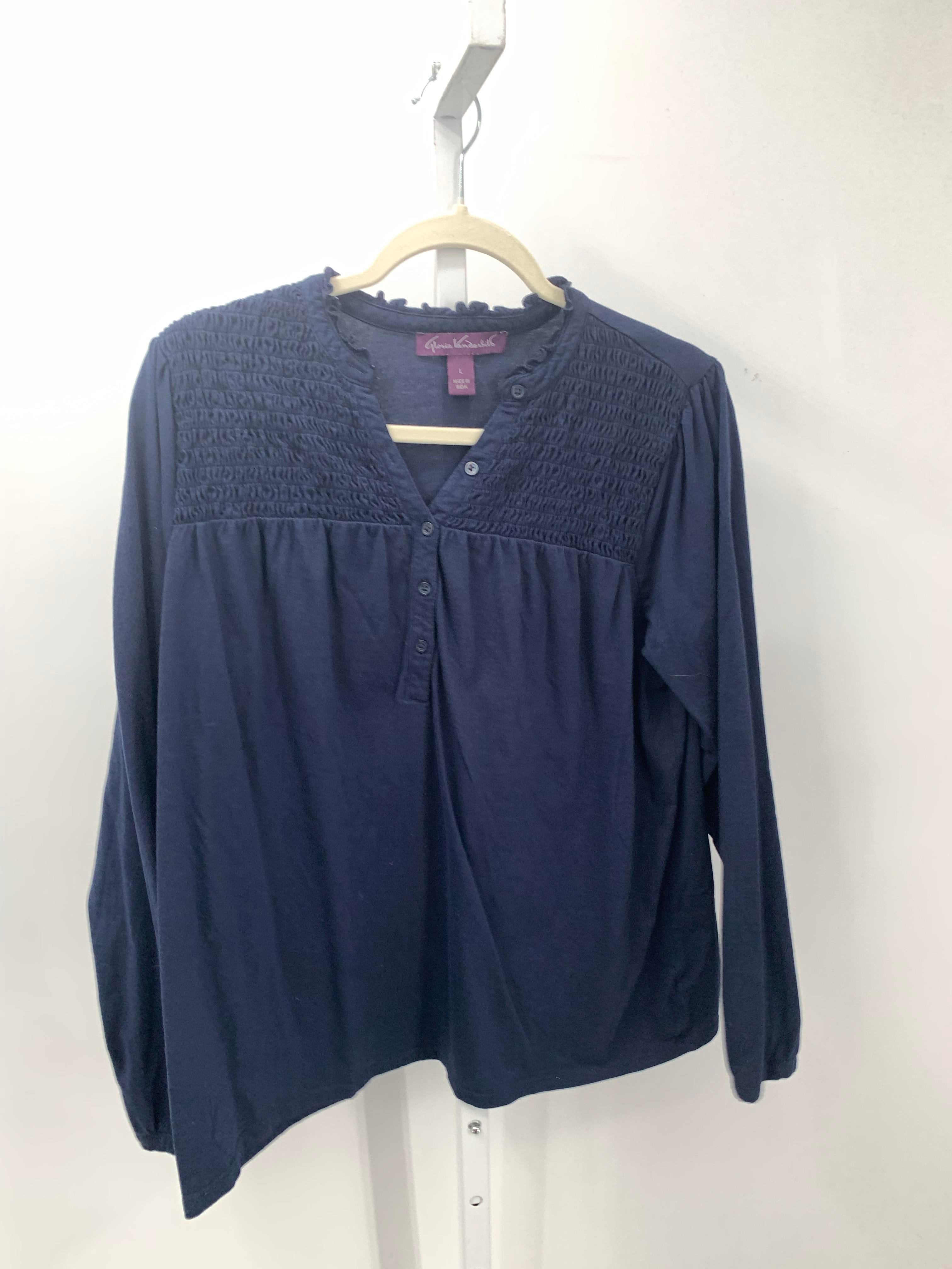 Gloria Vanderbilt Size Large Misses Long Sleeve Shirt