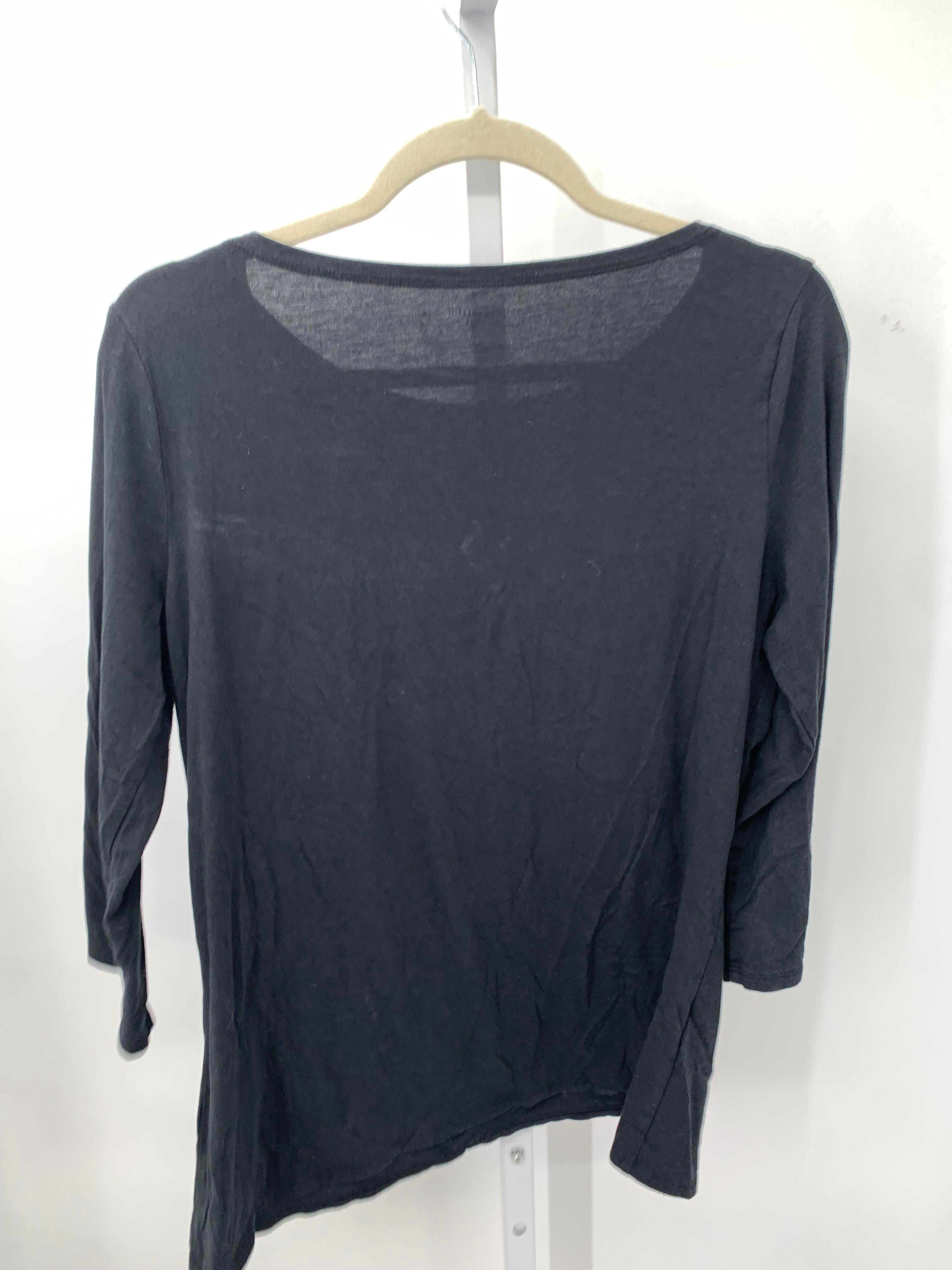 Garnet Hill Size Large Misses 3/4 Sleeve Shirt