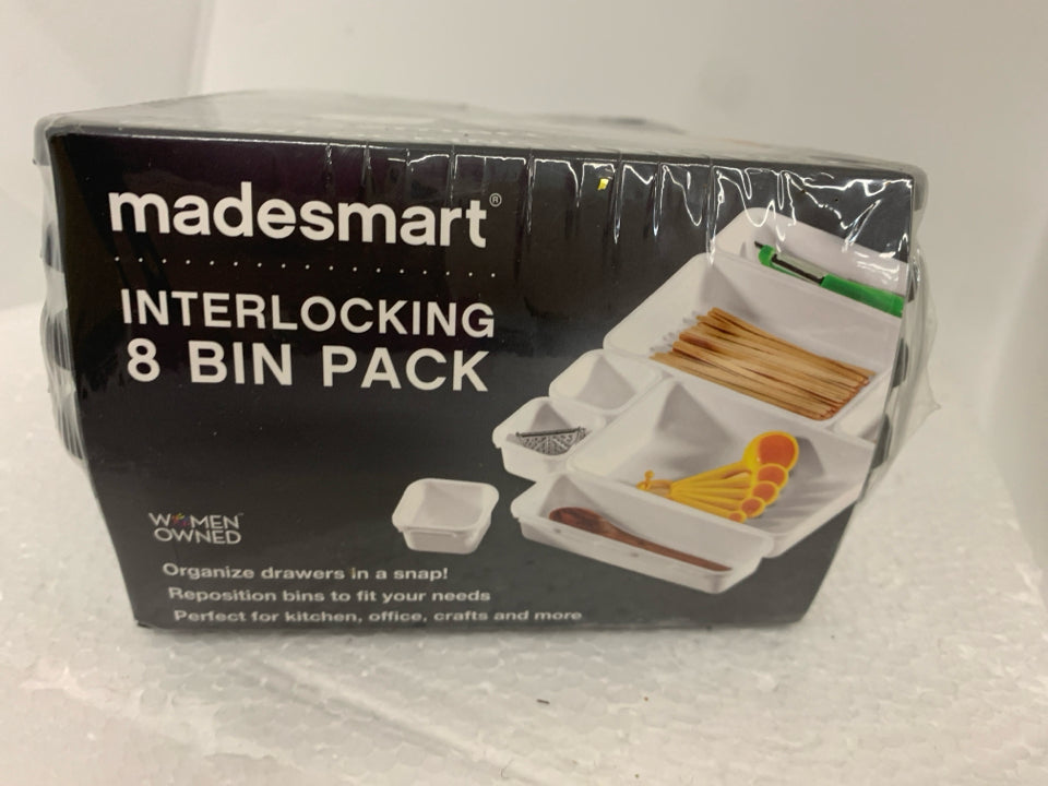 NIP BLACK PLASTIC INTERLOCKING 8 BIN PK.