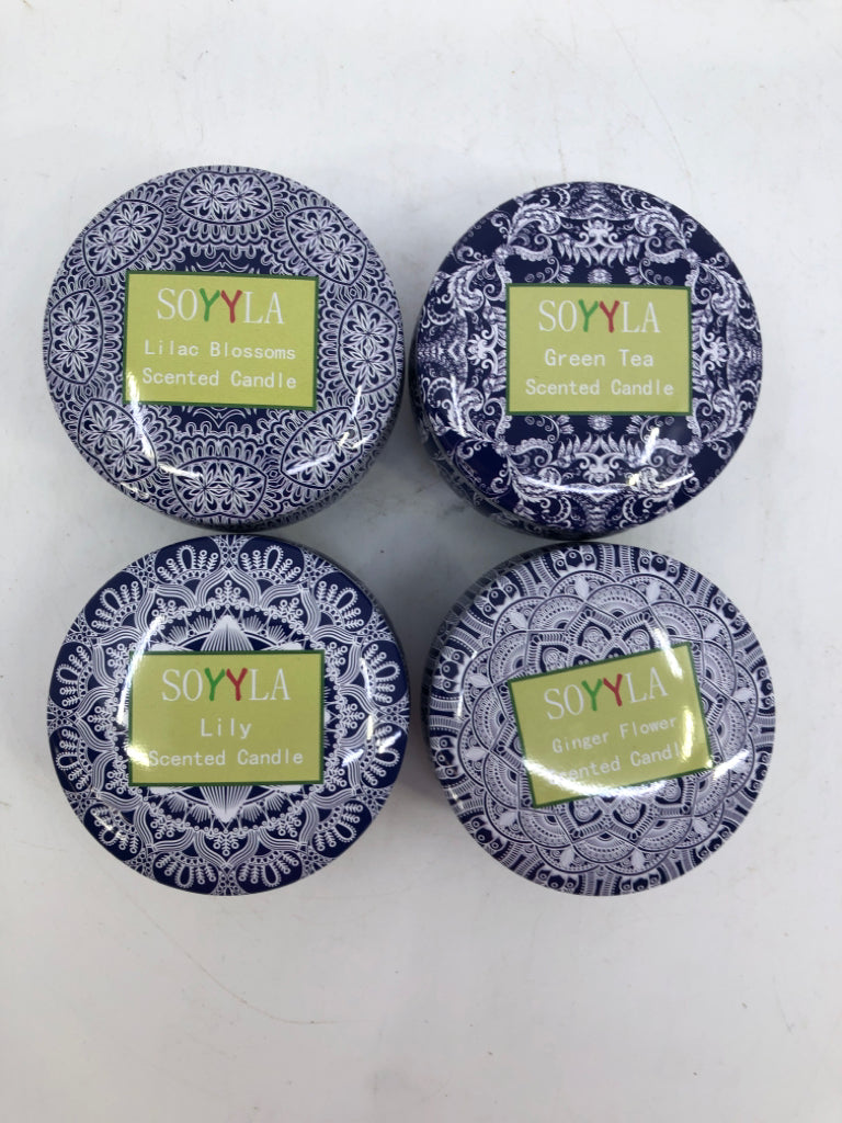 4 CANDLES IN BAG SOYYLA.