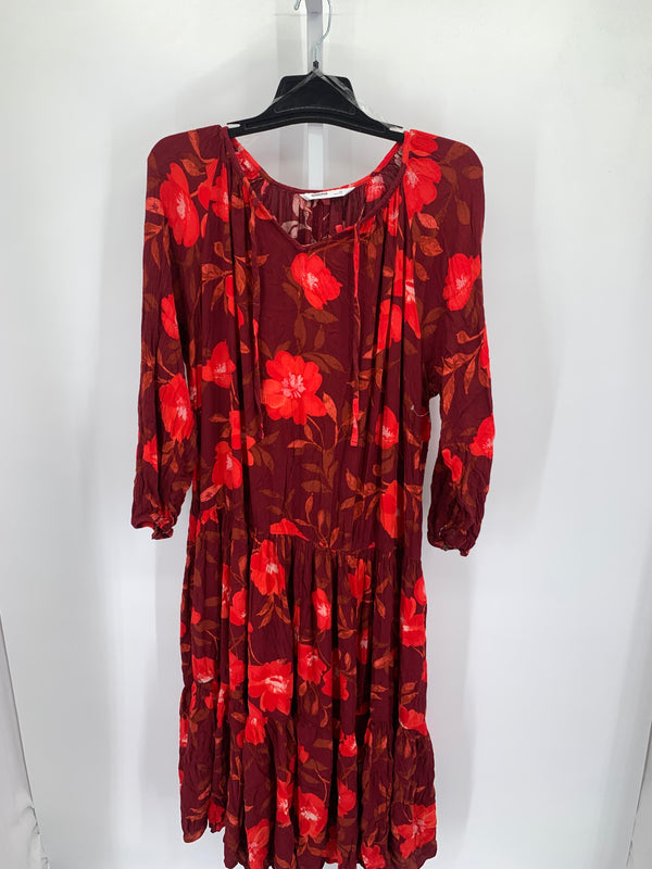 Sonoma Size 1X Womens Long Sleeve Dress