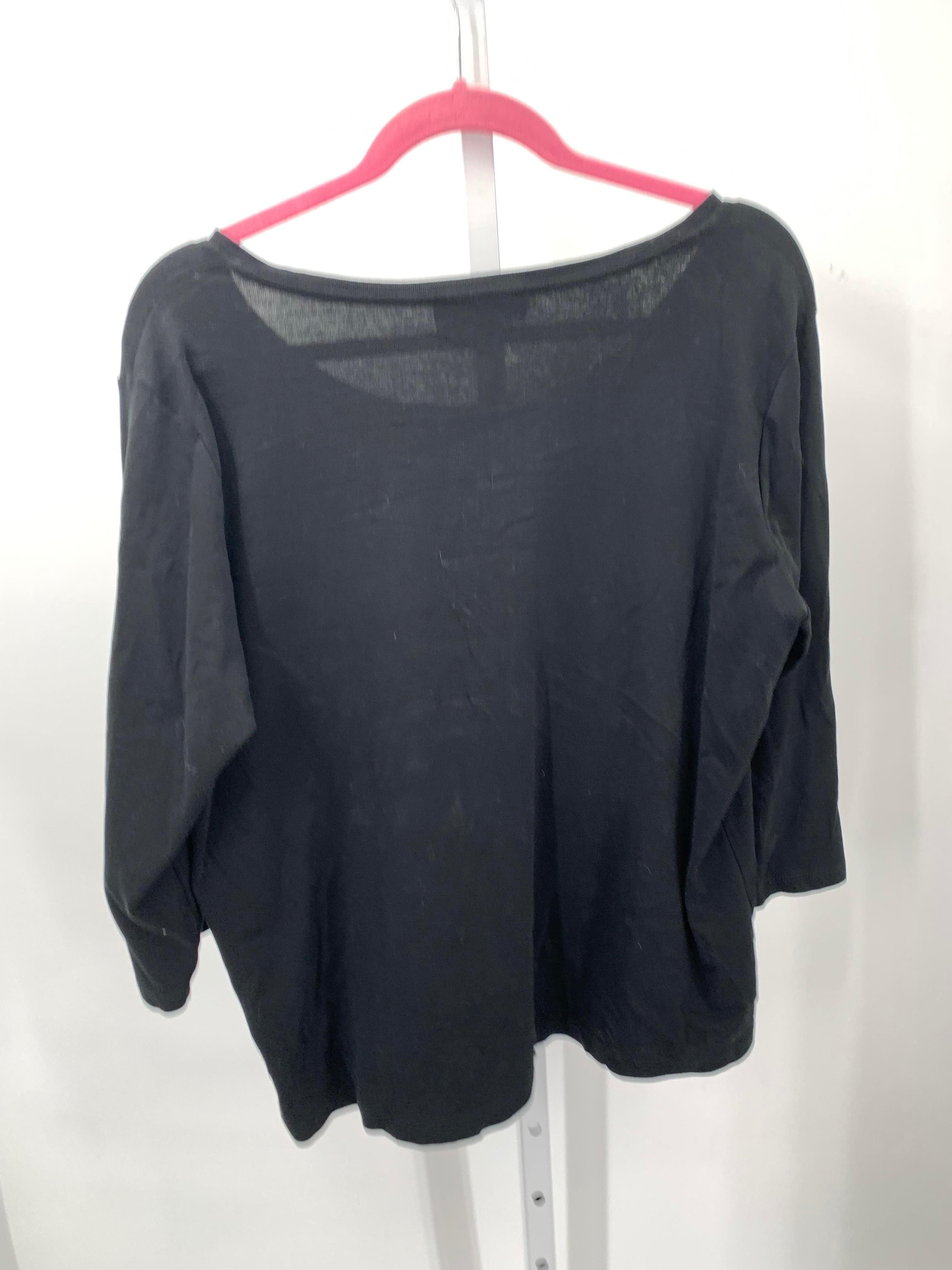 Jones New York Size 1X Womens 3/4 Sleeve Shirt