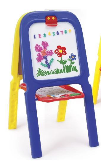 CRAYOLA EASEL WITH ERASER AND MAGNETIC ALPHALBET LETTERS