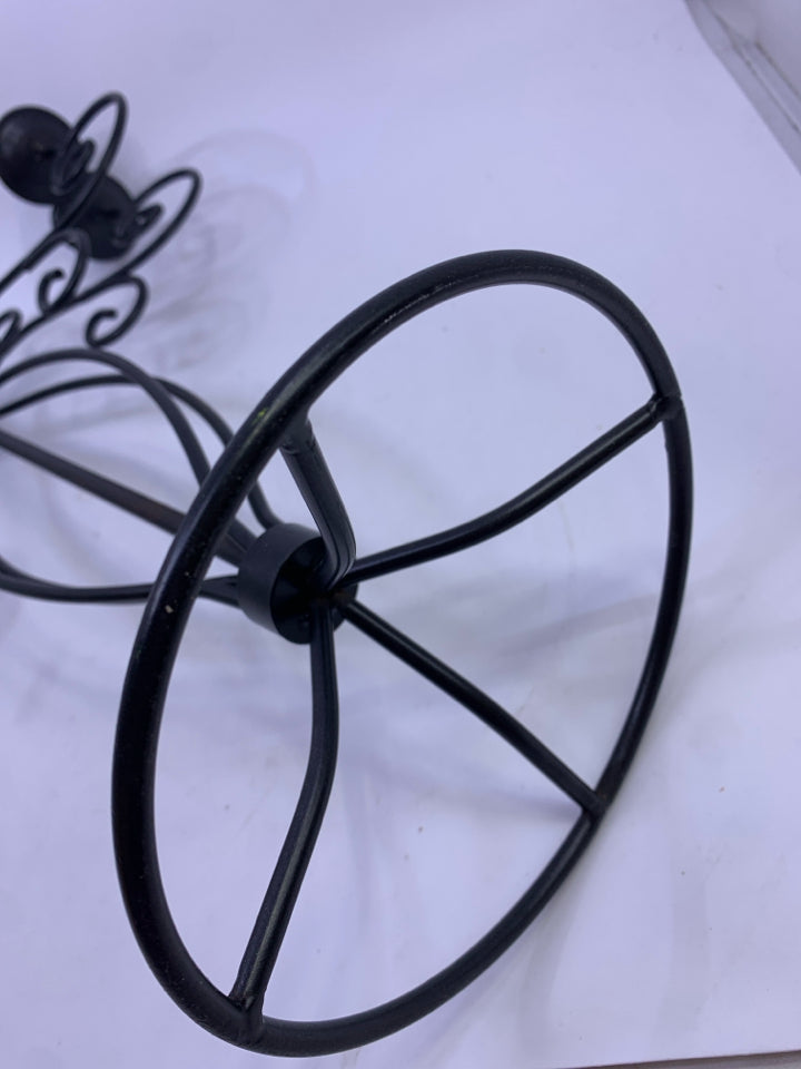 BLACK METAL CANDELABRA -FOLDABLE.