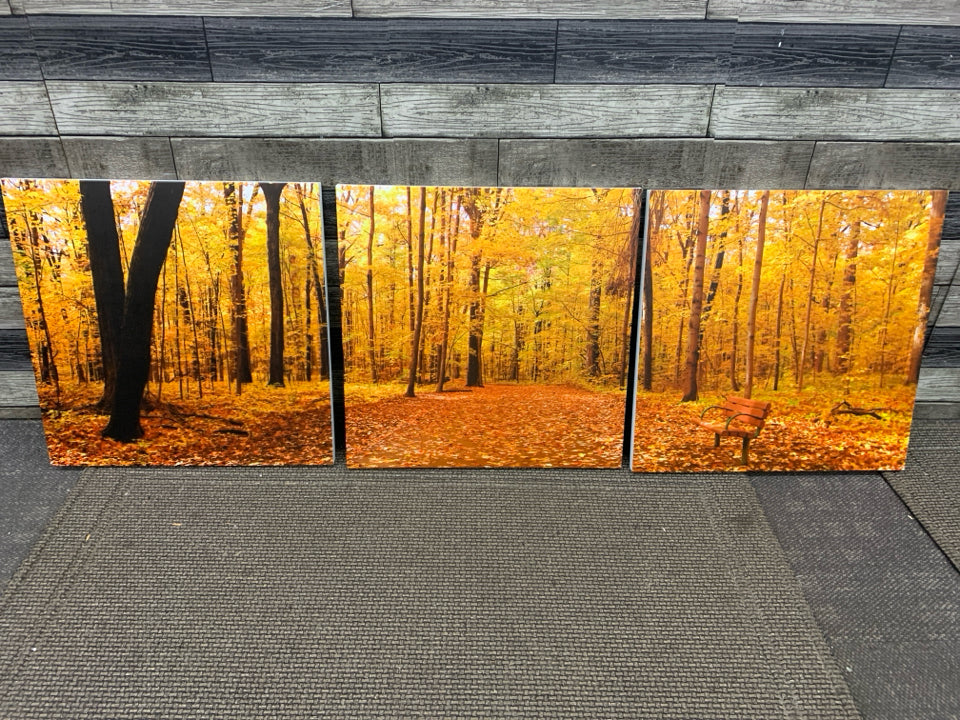 3PC FALL FOREST PRINTS.