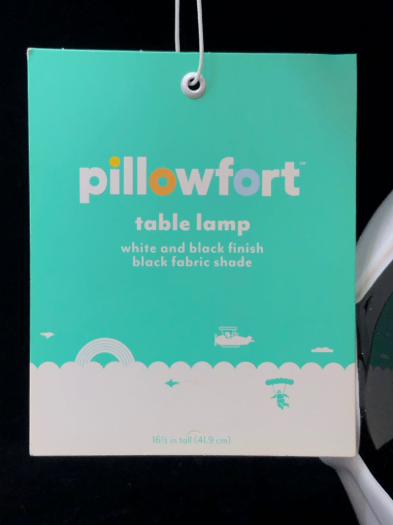 NEW ASTRONAUT LAMP W/BLACK SHADE.