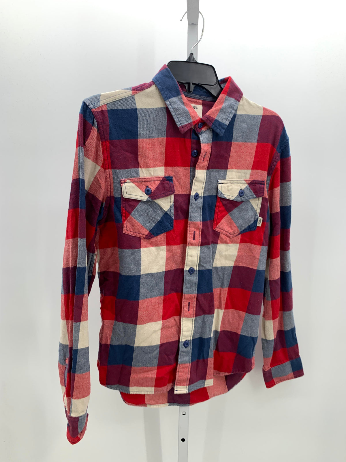 BLUE/ RED FLANNEL BUTTON DOWN