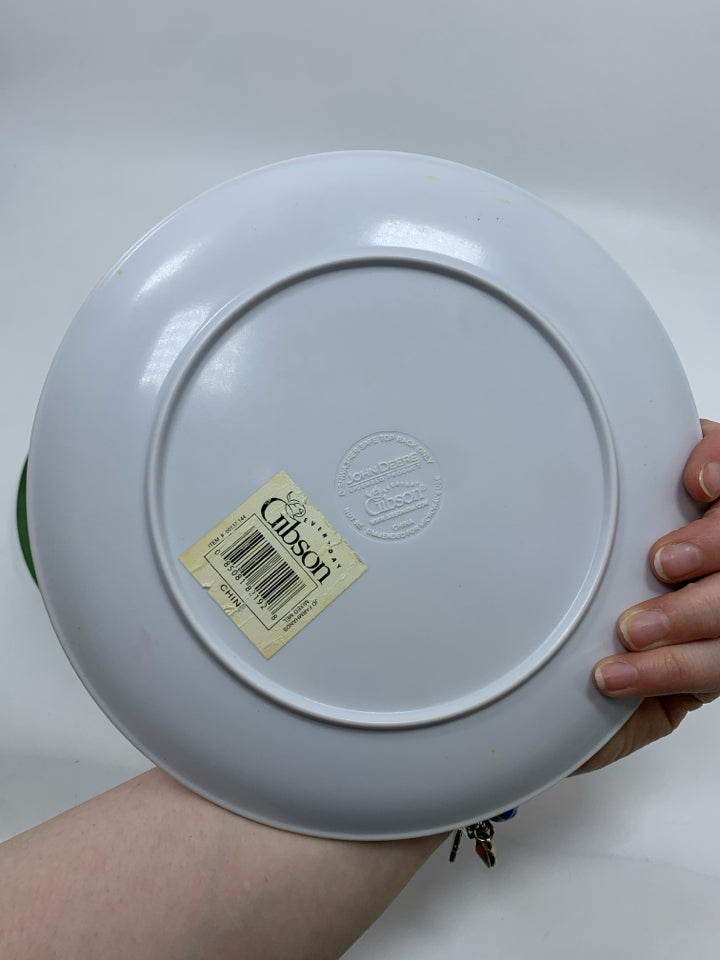 4 JOHN DEERE MELAMINE PLATES.