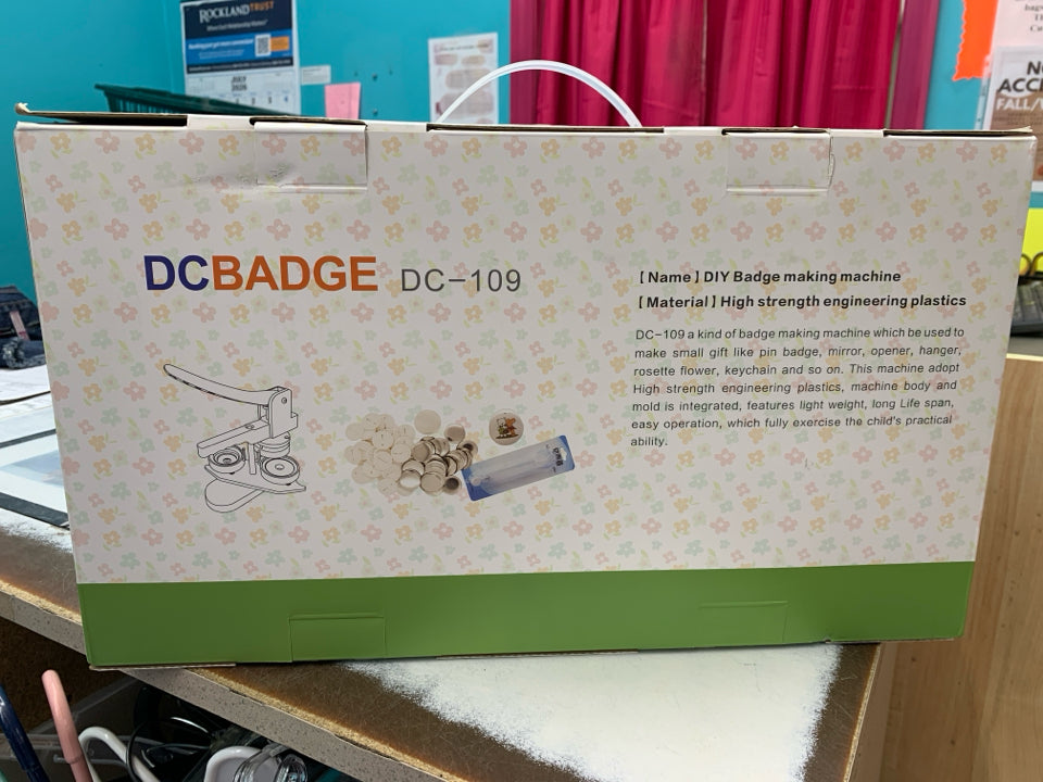 DCBADGE Button Maker Machine, Button Pin Maker (3rd Gen) Installation-Free DIY,