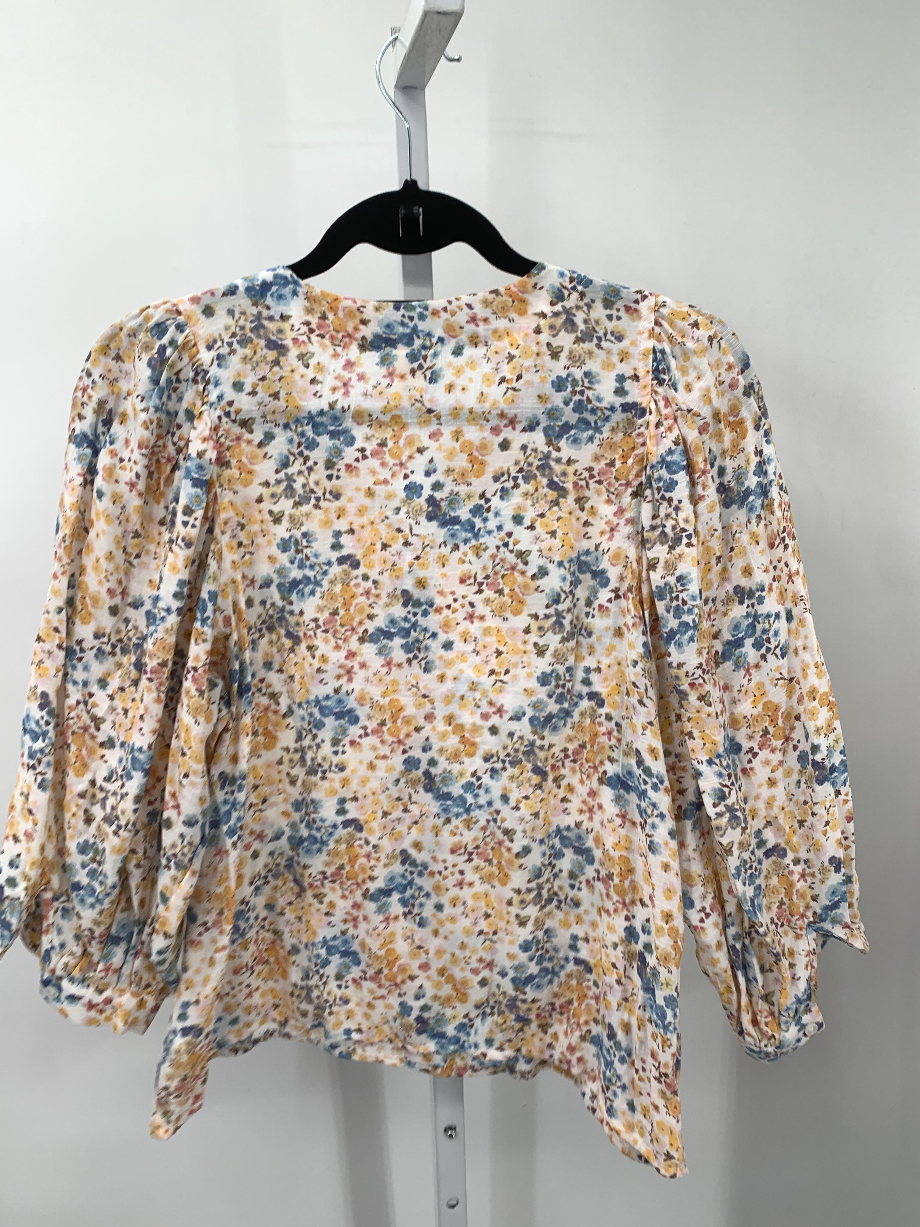 A.N.A. Size Small Petite Petite 3/4 Sleeve Shirt