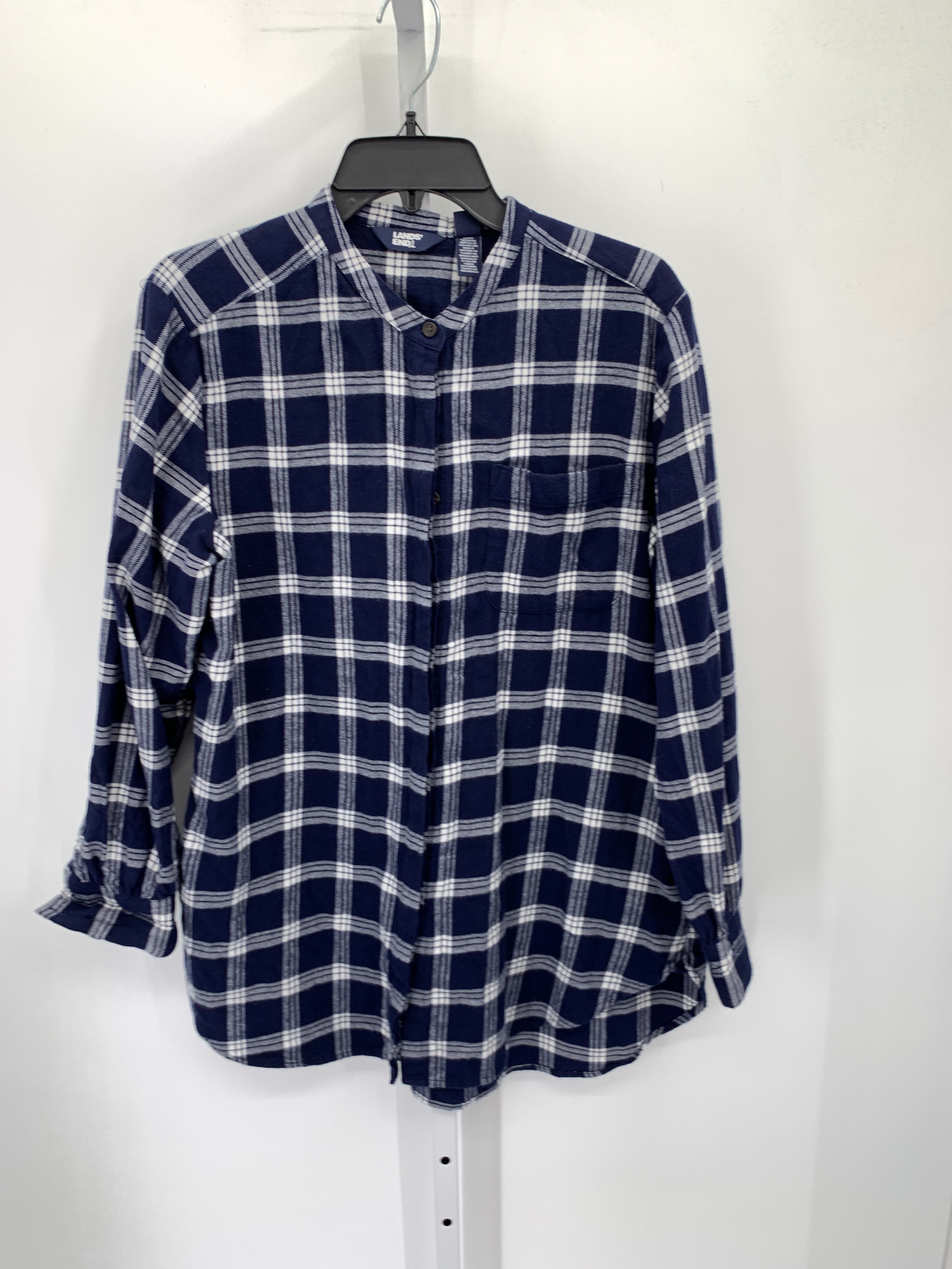 Lands End Size Large Misses Long Sleeve Shirt