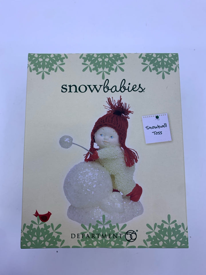 NIB DEPT 56 SNOWBABIES SNOWBALL TOSS.