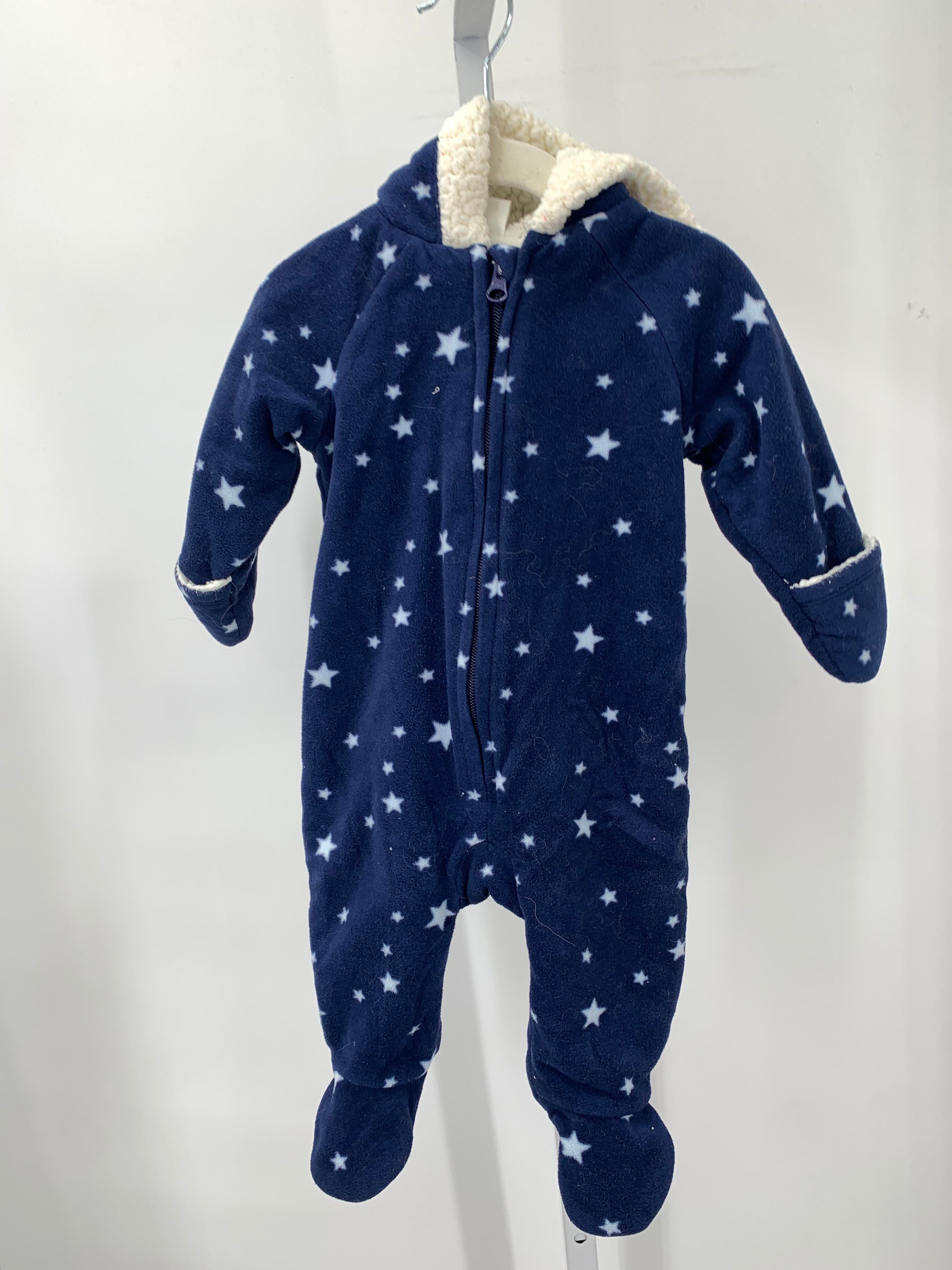 WHITE STARS HOODED FLEECE