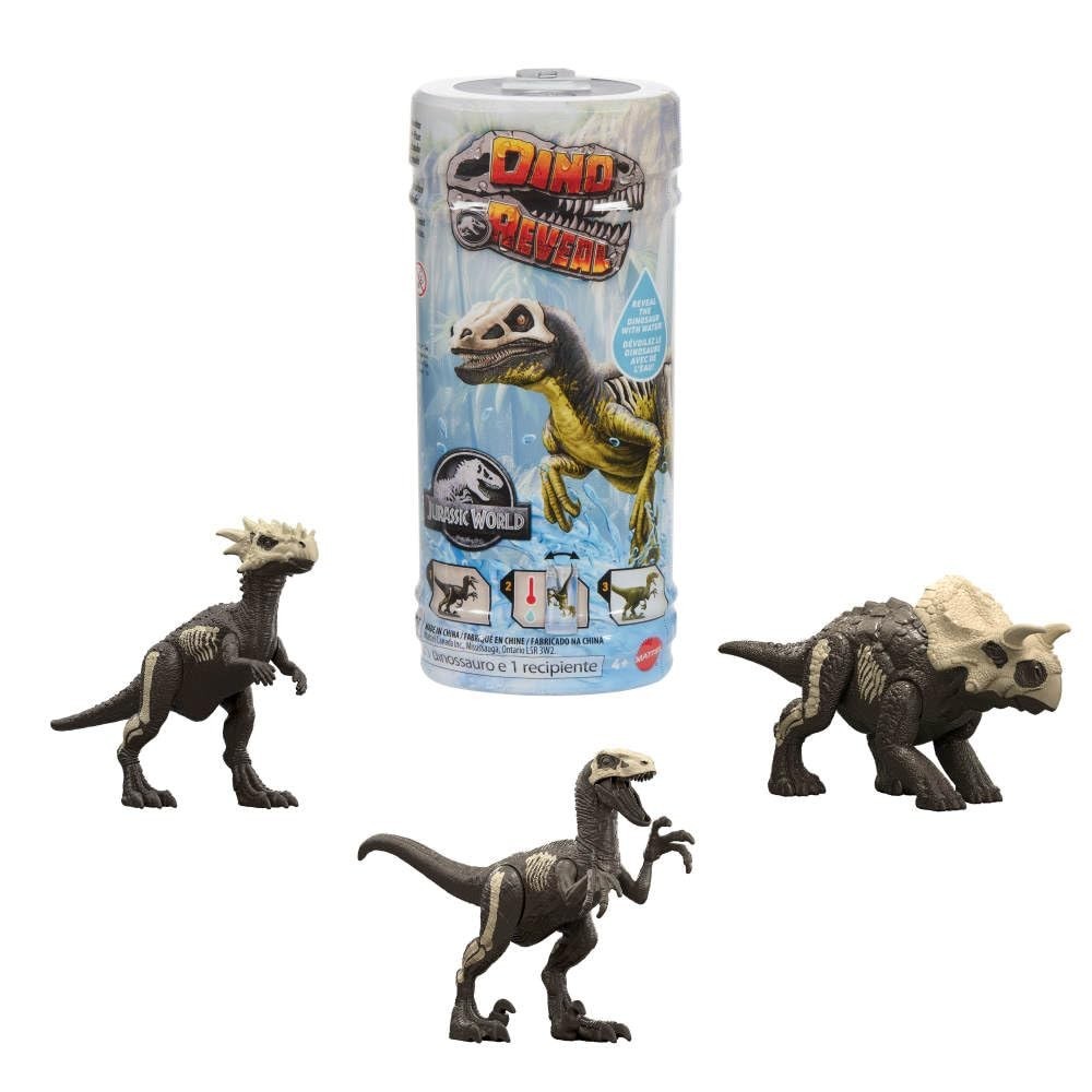 Mattel Jurassic World Dino Reveal Dinosaur Toys Unpack Surprise & Warm Water Unc