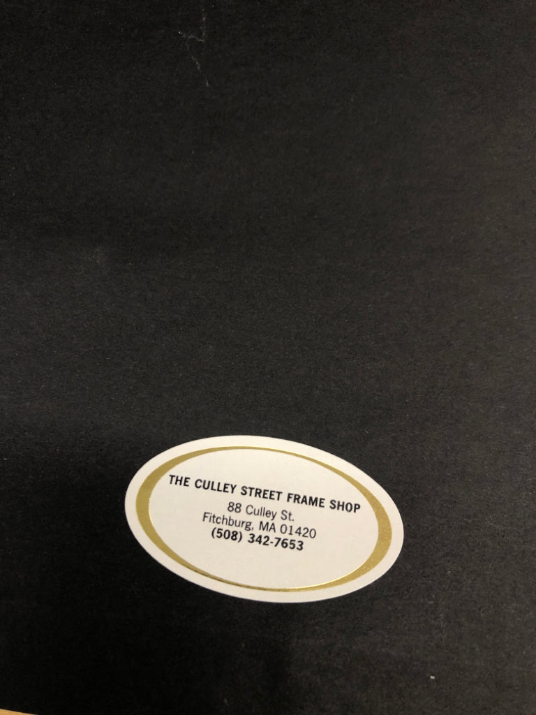 GRANDMA MOSES WALL ART OVER THE RIVER TO GRANDMAS HOUSE FRAMED PRINT.