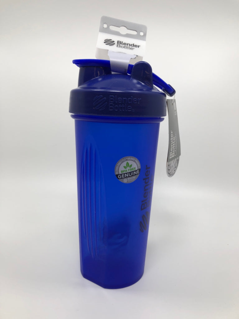 NEW BLUE PLASTIC BLENDER BOTTLE.
