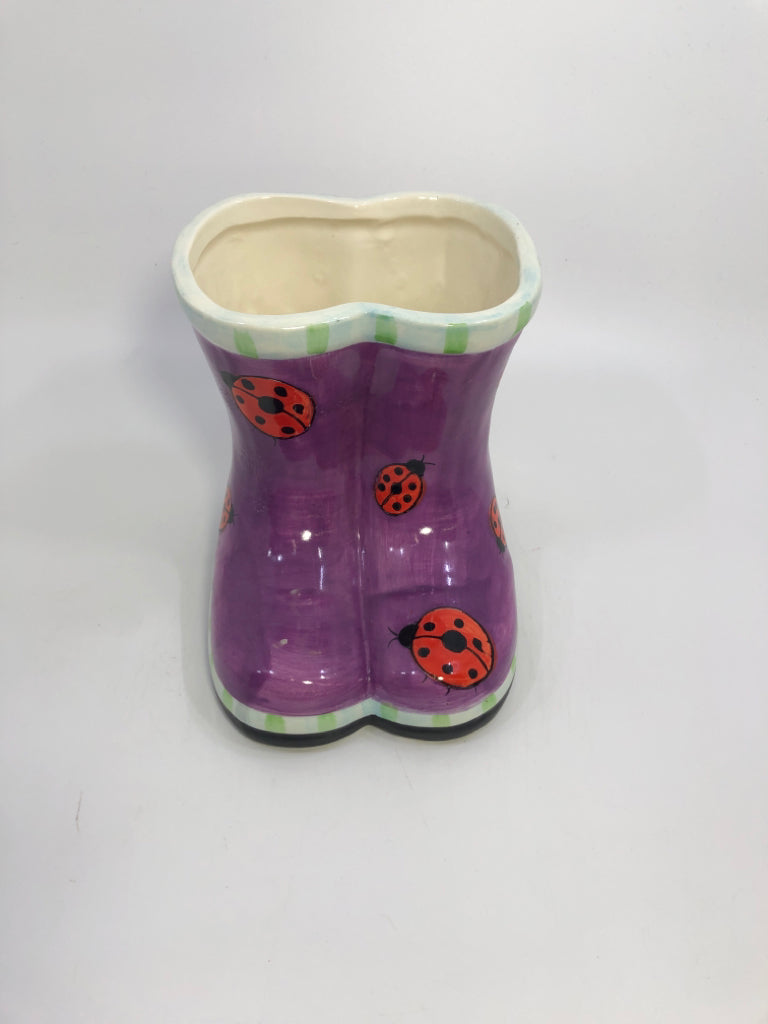 LADYBUG RAINBOOTS PLANTER.
