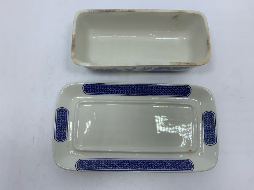 30PC CHURCHILL BLUE WILLOW SET SERV FOR 6.