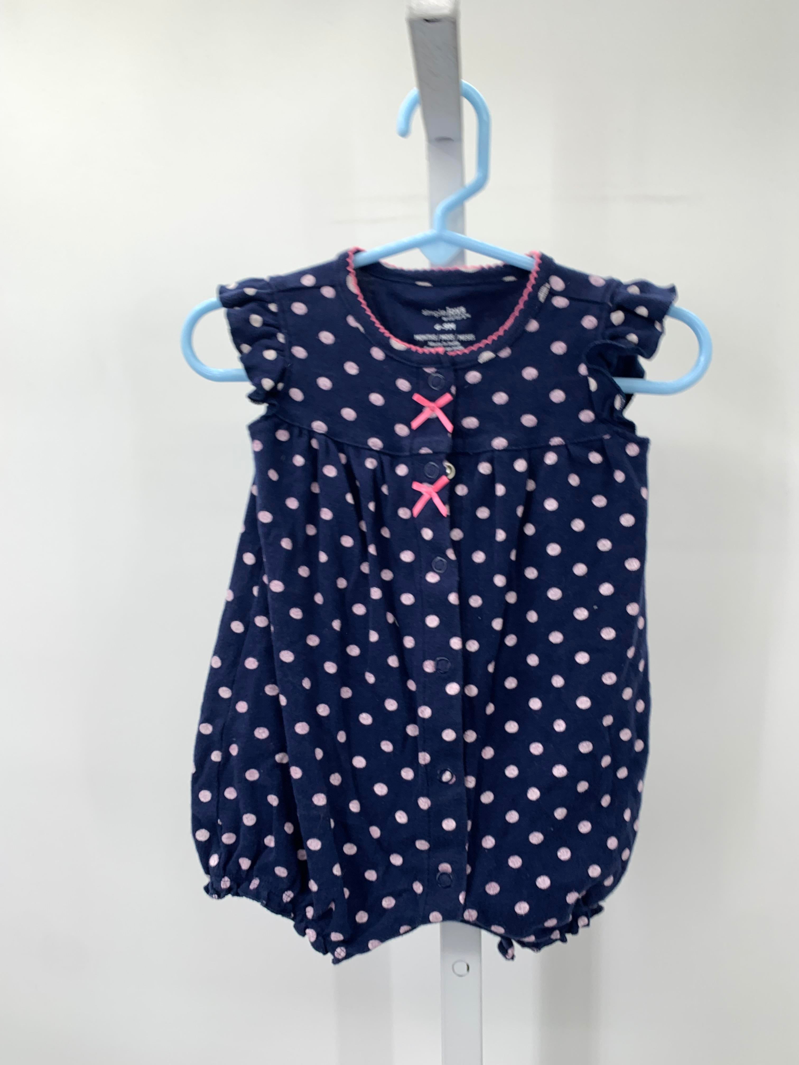 Simple Joys Size 6-9 mon Girls Short Slv. Romper