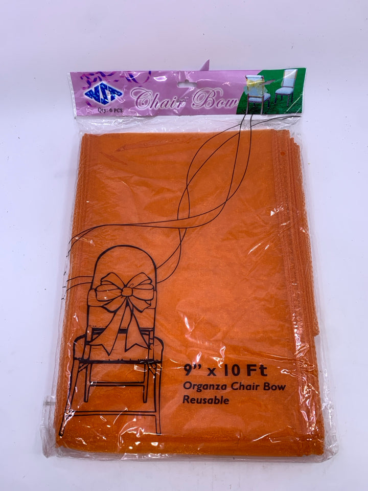 NIP ORANGE CHAIR BOW.