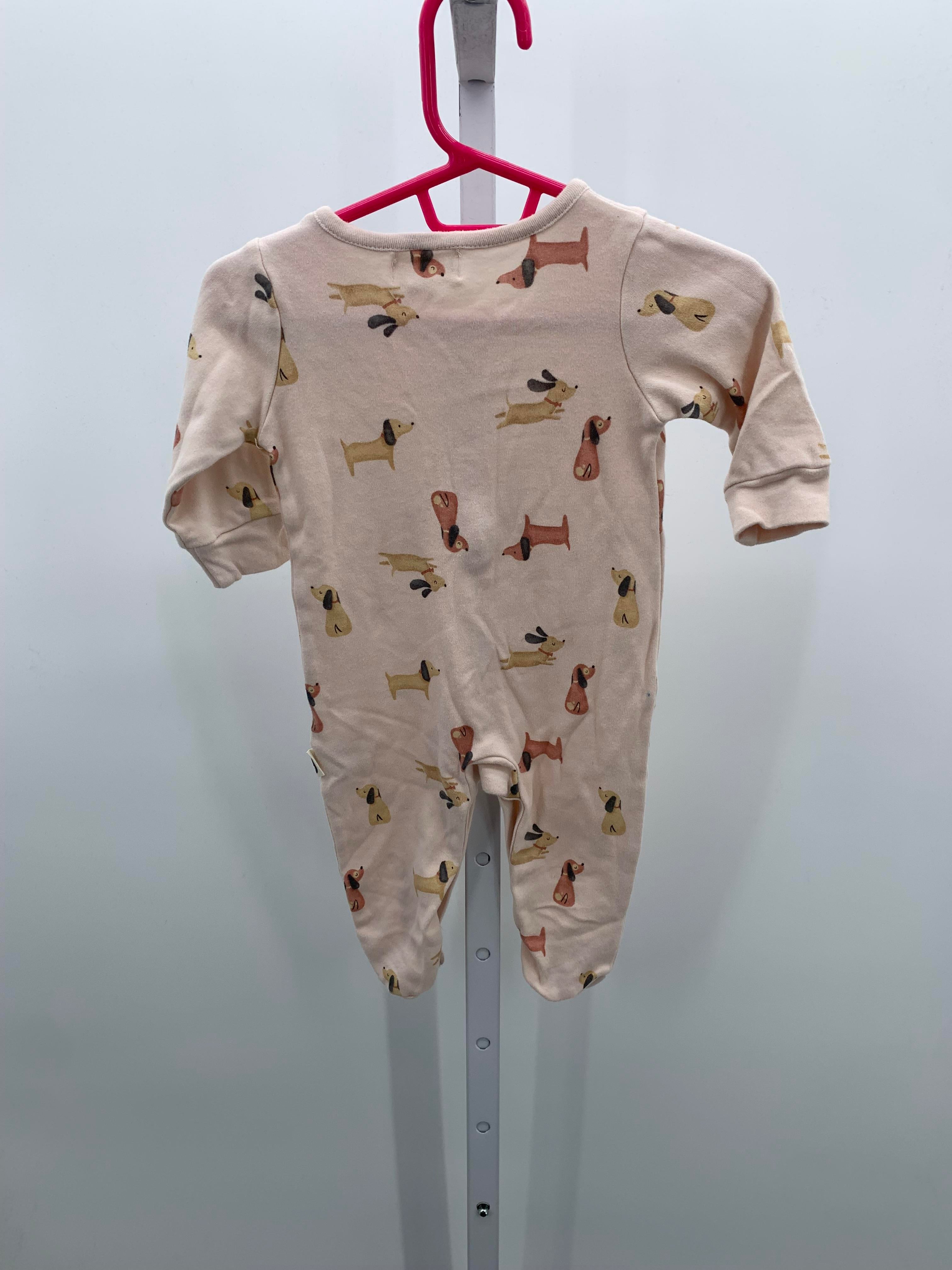 Rabbit + Bear Size 6-9 mon Girls Long Slv. Romper