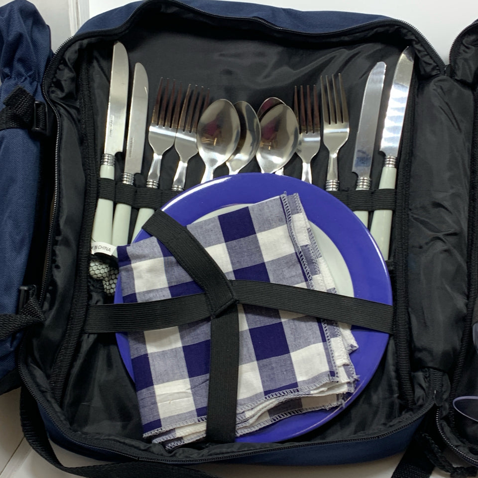 DELUXE PICNIC BACK PACK W/WINE COOLER.