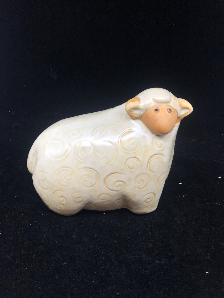 TAN SHEEP CERAMIC SHEEP.